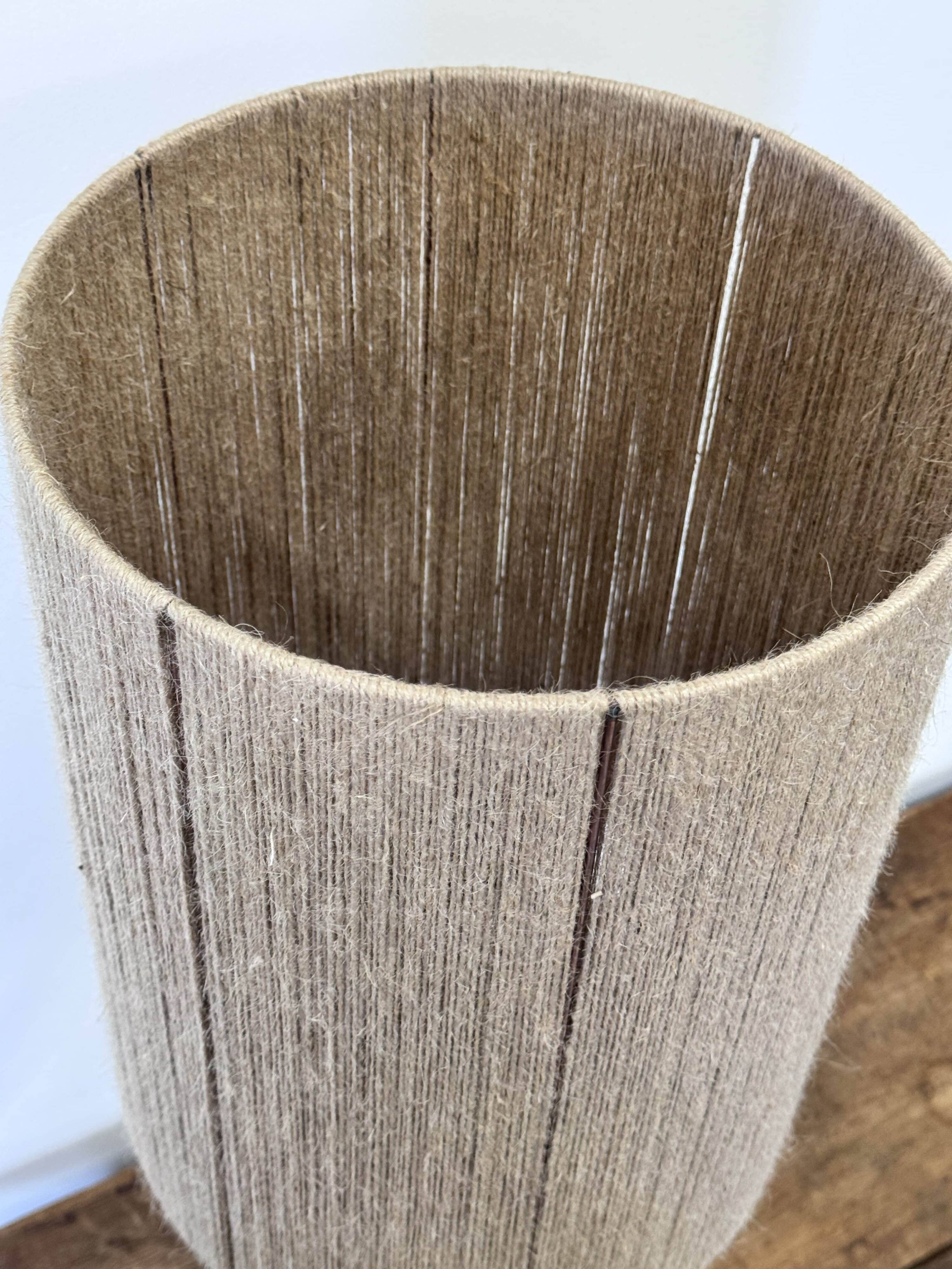 Raphael Giarrusso ceramic lamp with rope shade