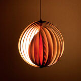 Suspension lune en bois