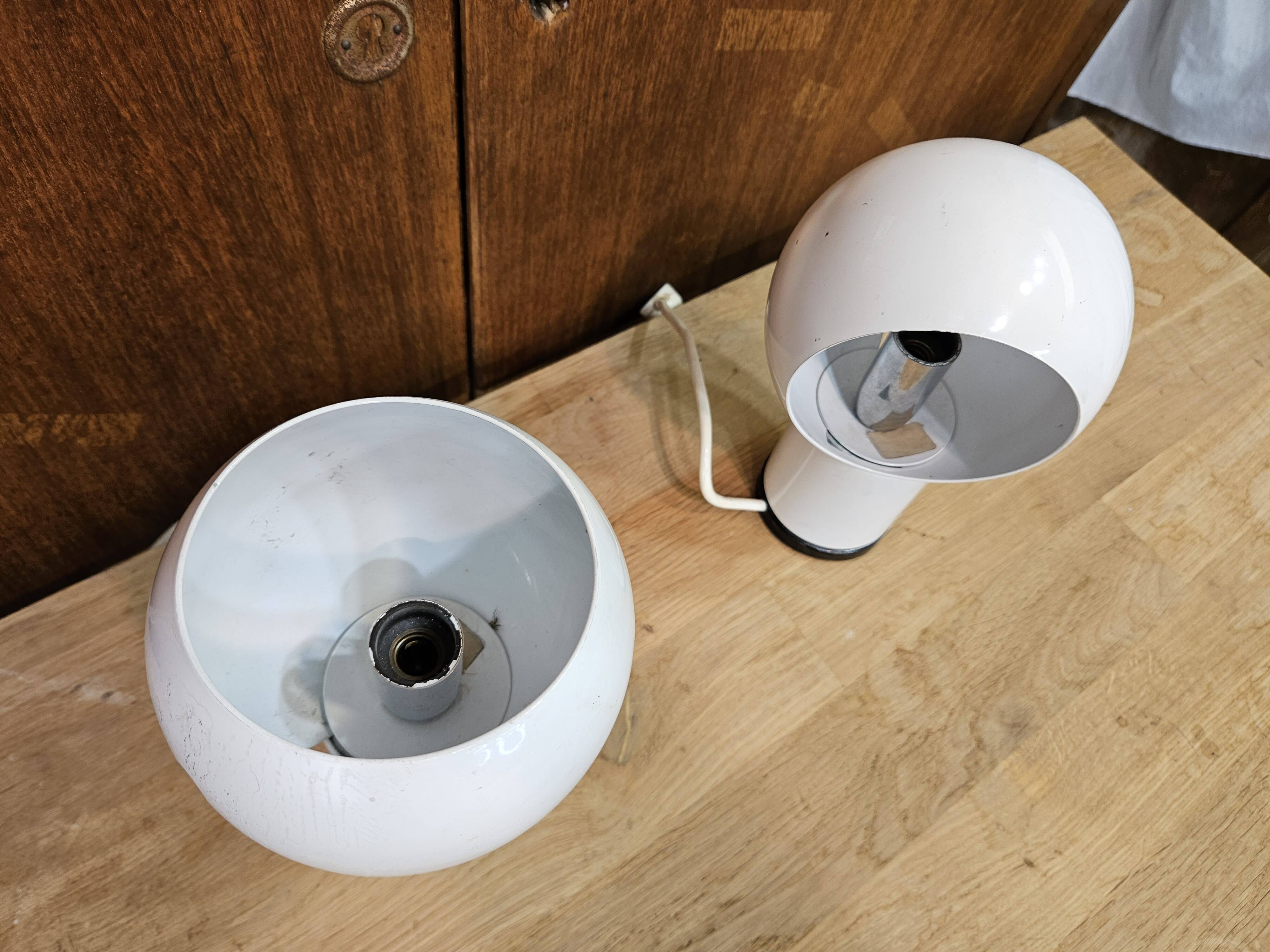 Pair of Italian design bedside lamps 1970 Valenti