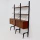 Teak Wall Unit by Louis van Teeffelen for WeBe 1950's