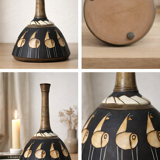 Very beautiful handmade ceramic lamp, signed and dated 1958, piece.