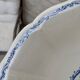 Vintage large salad bowl Gien Rouen model blue arabesques 30x14cm