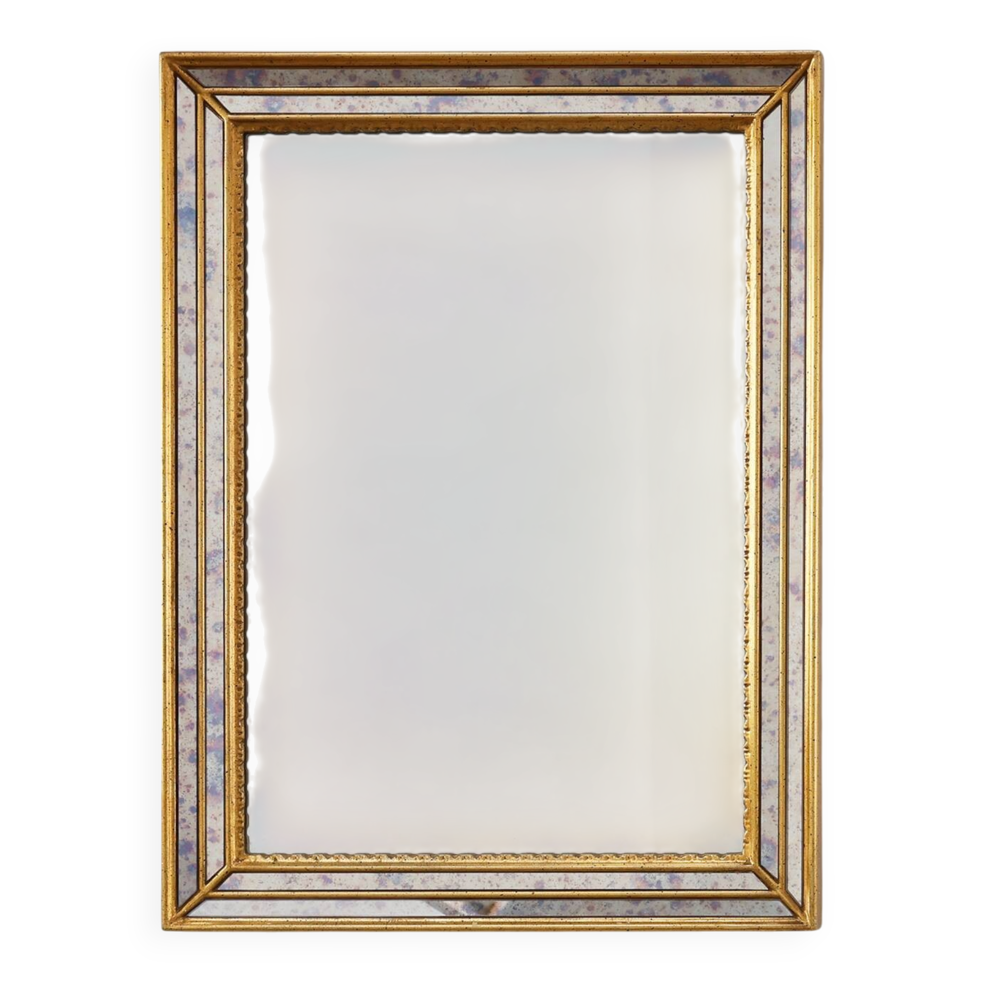 Mid‑Century Modern Gilt Mirror by Deknudt, Belgium, 1970s