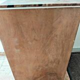 Vintage Wooden Nightstand with Marble Top