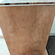 Vintage Wooden Nightstand with Marble Top