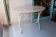 Antique garden table in cast iron and pink marble.