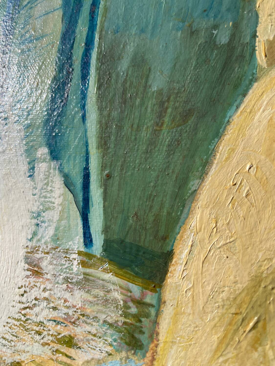 Tableau ancien huile sur toile nu féminin