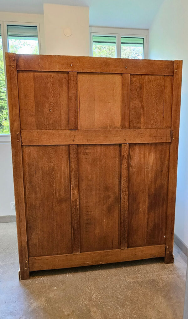 Meuble de métier à casiers, bibliothèque en bois massif
