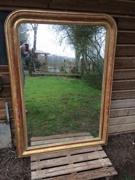 Large Louis Philippe golden mirror