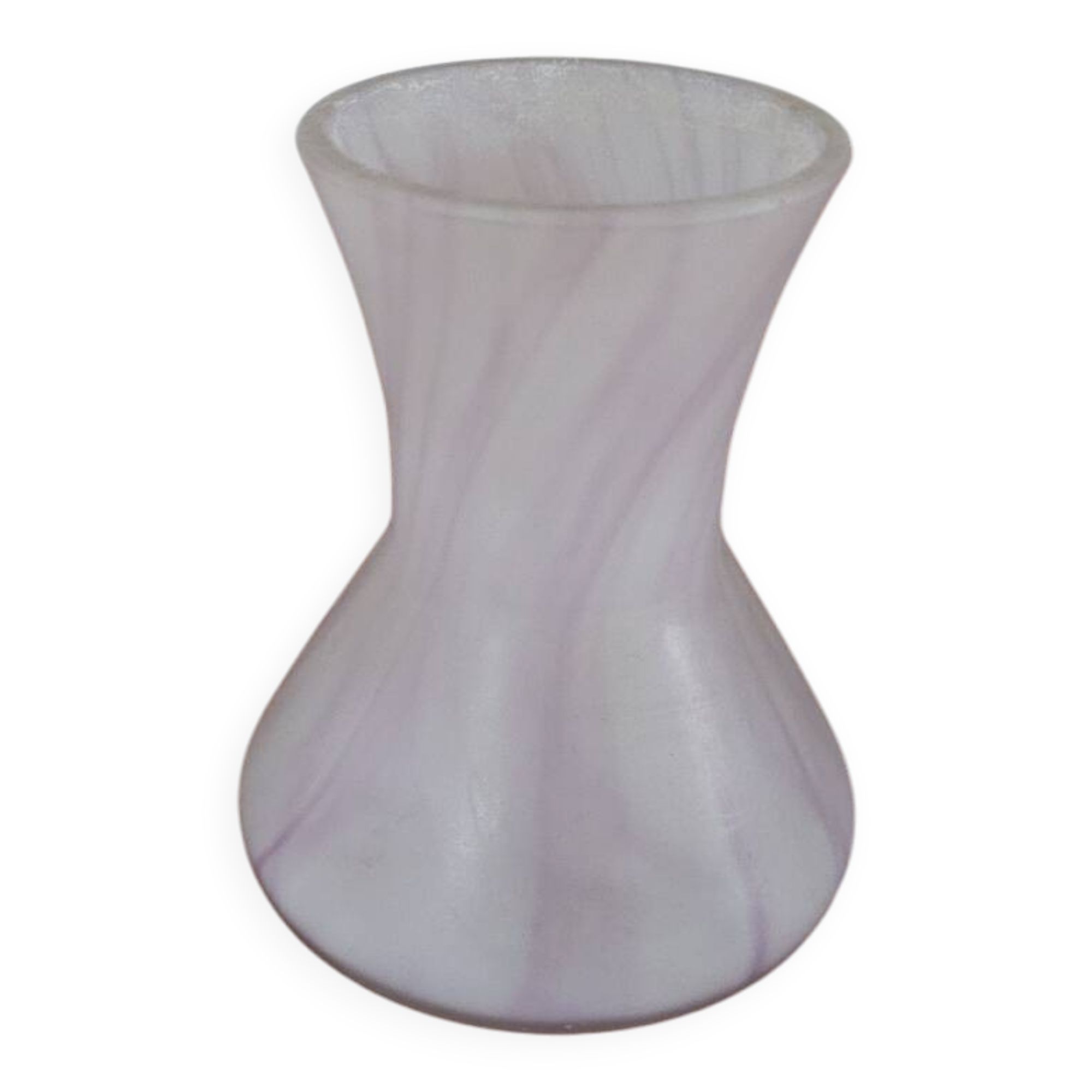Petit vase en pâte de verre violet clair