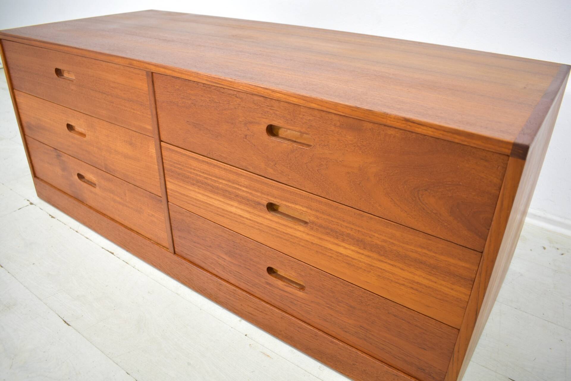 Chest of drawers by Erik Brouer 1960s Danish lowboard vintage teak