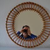 Vintage rattan sun mirror 70 years