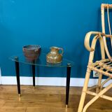 Glass side table