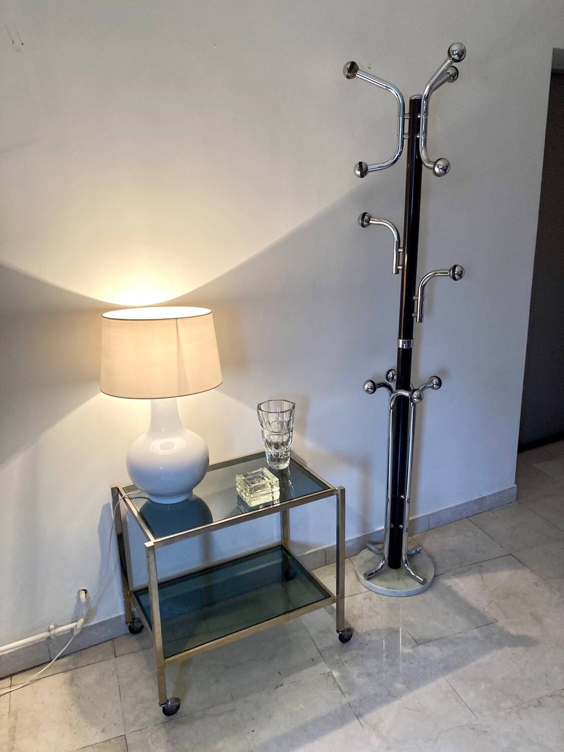 Lampe en céramique blanche, 1970