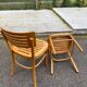 2 Scandinavian bistro chairs from Ikea, Balser, made of curved solid wood, 1999.