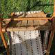 Folding garden chair and his foot rests, folding Napoleon III