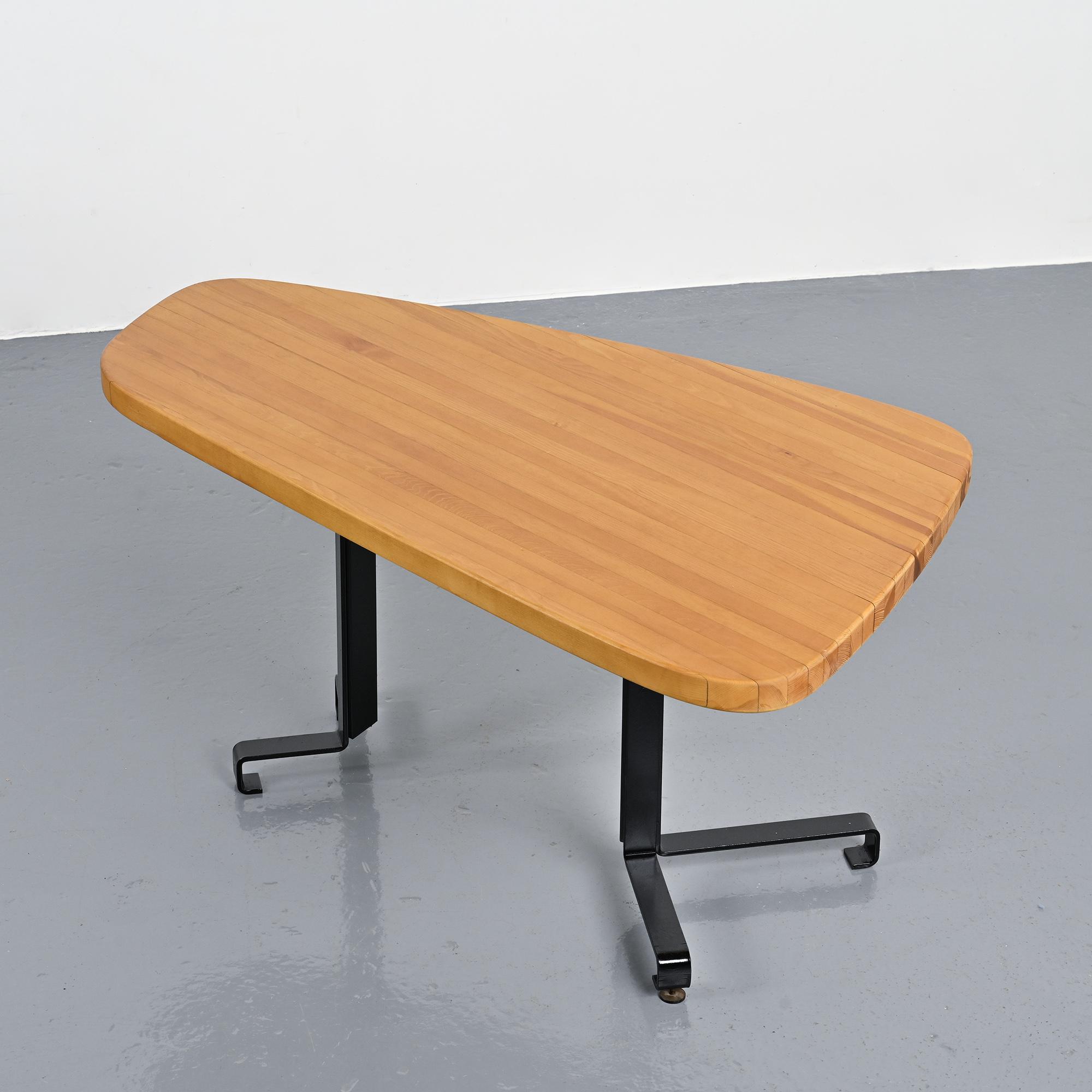 Free-form table, Charlotte Perriand for Les Arcs, circa 1986