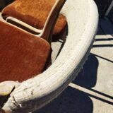 Pair of Baumann gondola chairs