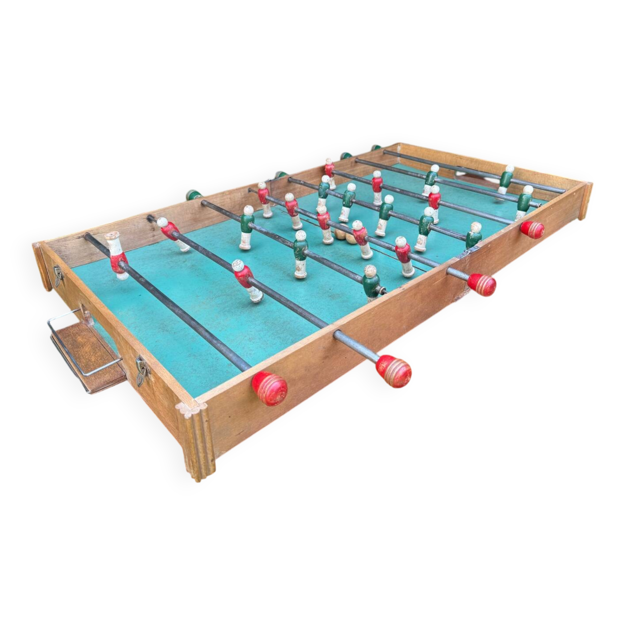 Old foldable table football, 1950s.