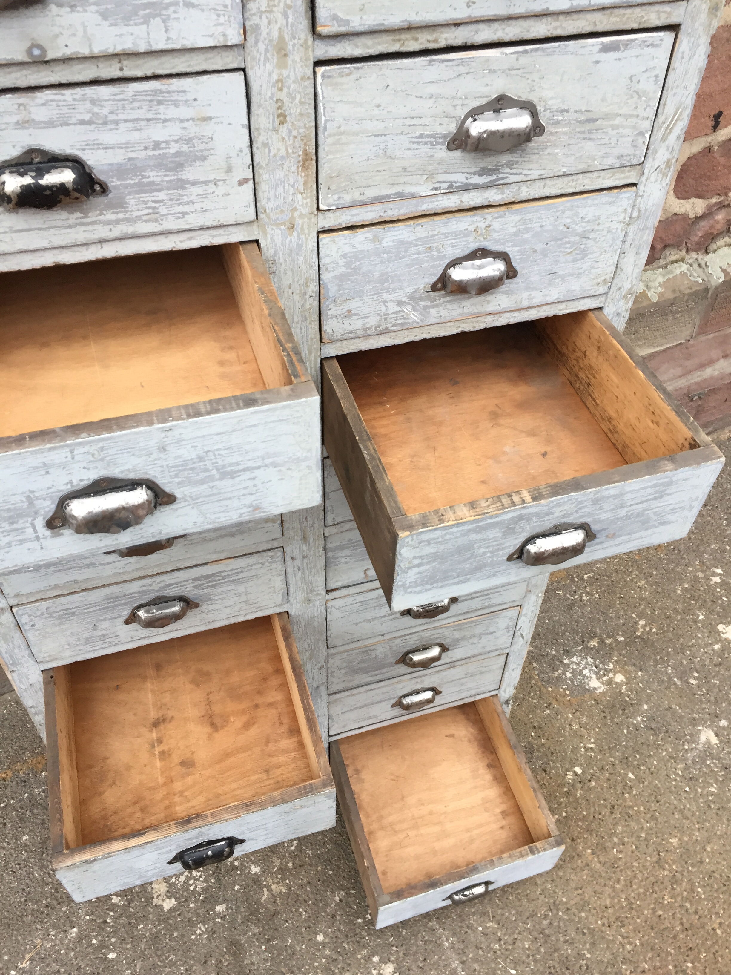 Industrial workshop furniture with vintage drawers 1930
