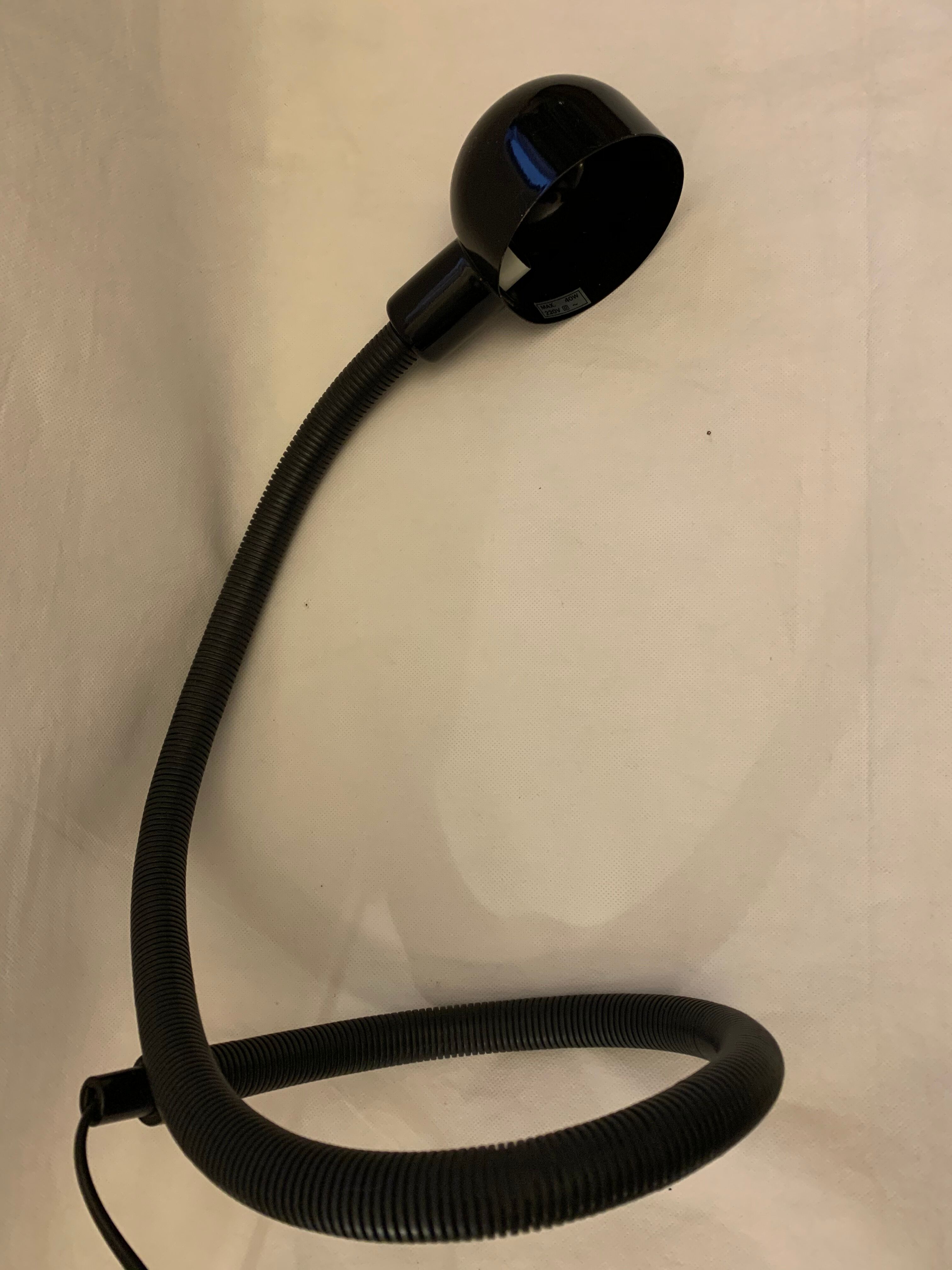 Black Hebi lamp by Isao Hosoe for Valenti Luce 1970