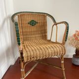 Vintage wicker armchair