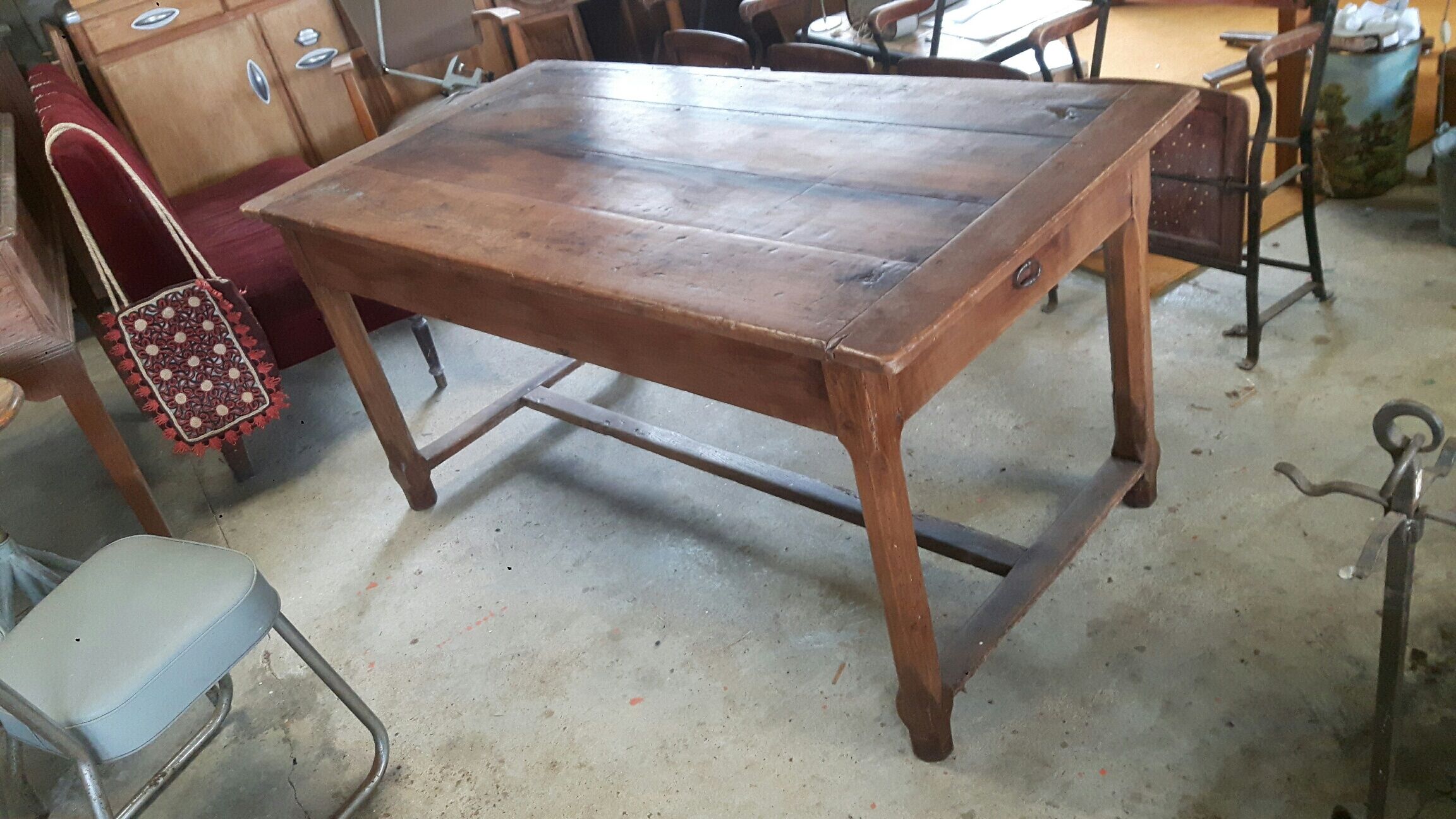 Old rustic farm table
