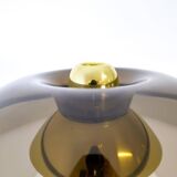 Large Space Age table lamp in brass by Fagerhults, Sweden, 1970s.