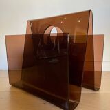 Porte-revues/vinyles plexiglas fumé