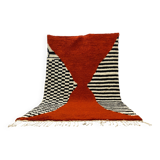 Handmade Moroccan rug, natural wool, 3x2 m.