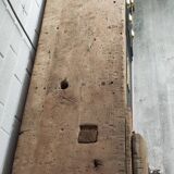 Old workbench furniture with six drawers and a door