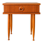 Table de chevet scandinave avec tiroir, en placage teck, 1960