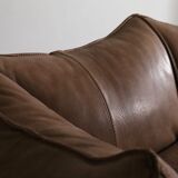 Le Bambole sofa in buffalo leather by Mario Bellini for B&B Italia, 1970s