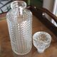 Diamond-tipped glass carafe