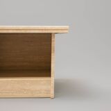 Vintage Italian travertine side table / nightstand