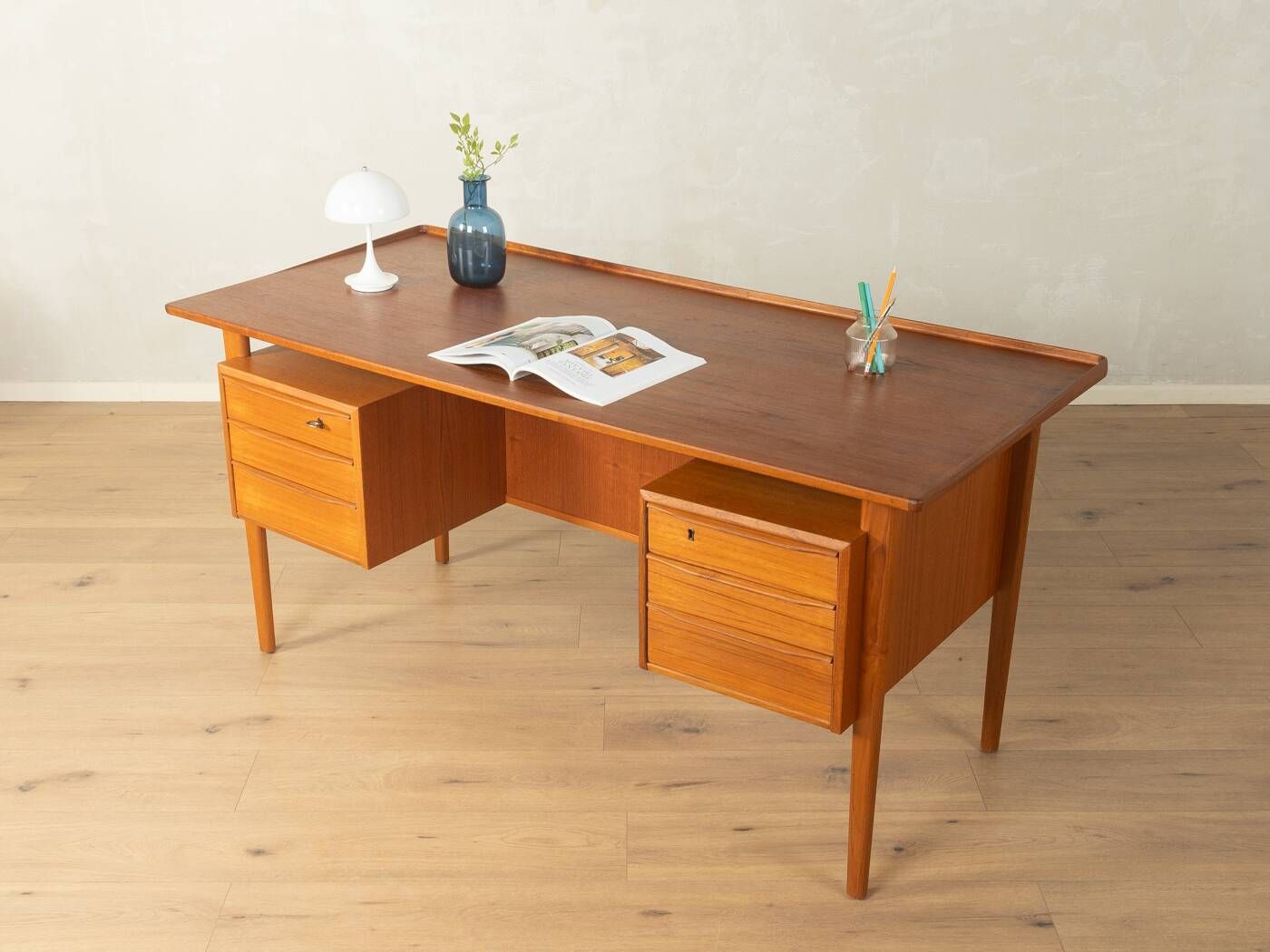 Mid-century desk in teak by Peter Løvig Nielsen (1960s)