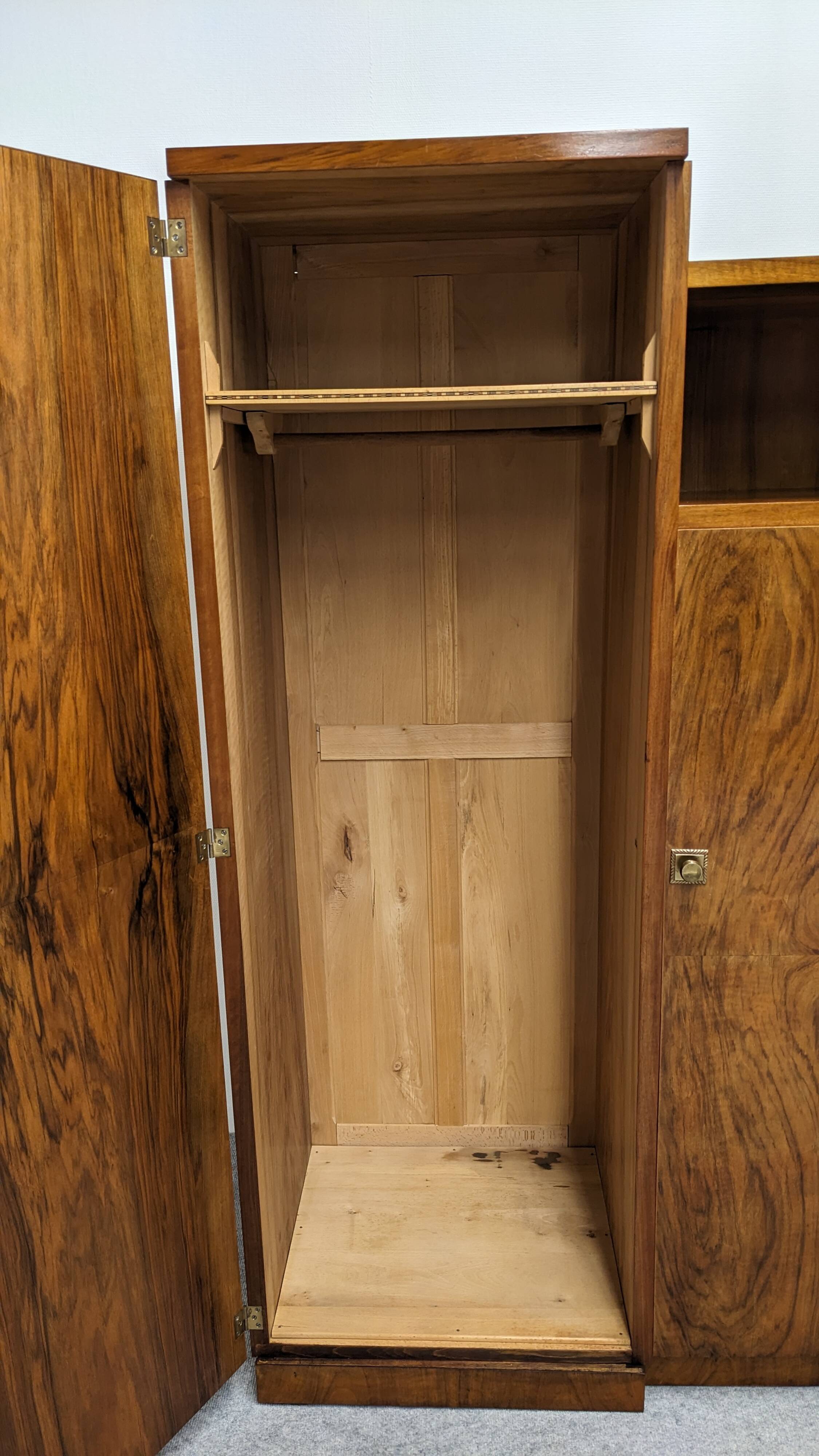 Art Deco burr walnut wardrobe circa 1930