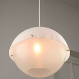 Italian Space Age Pendant in Brass and Plexiglass, 1970s