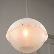 Italian Space Age Pendant in Brass and Plexiglass, 1970s