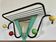 Vintage wall coat rack from the 1950s.