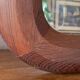 Old vintage wooden wall mirror