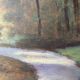 Antique painting of a forest landscape signed S.Gautier