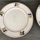 Plate on footstool Terre de Fer Salins Charbonnier