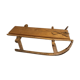A sled old 19th century deco chalet vintage wood mountain Savoie french alp alps