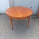 Old dining table wood brass vintage Scandinavian teak