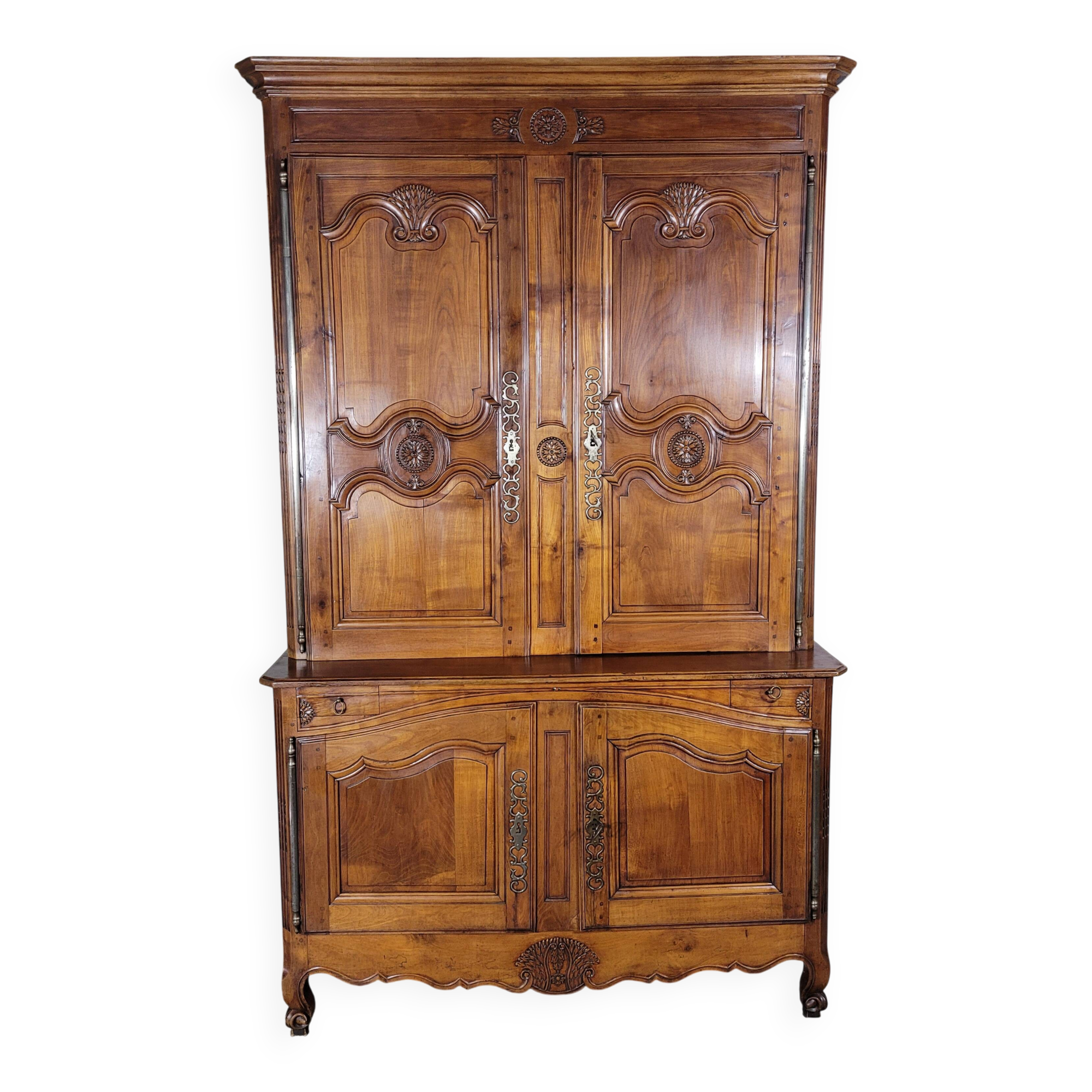 Double-body sideboard in cherry wood, Louis XV period