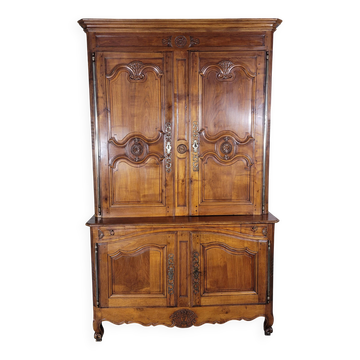 Double-body sideboard in cherry wood, Louis XV period