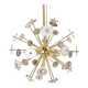 Lustre Spoutnik en laiton et agate années 1980