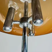 Mid-Century Chromed Mushroom Table Lamp With Acrylic Shade, Europe 1970S