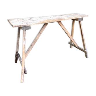 Workbench in raw wood